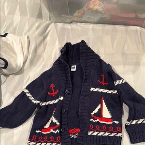 Janie and Jack Charcoal Knit Cardigan